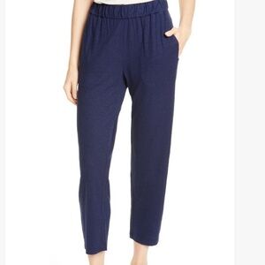 Eileen Fisher Hemp & Cotton Tapered Pants Dark Blue size XS